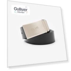 Ремень из натуральной кожи черный Gulliver