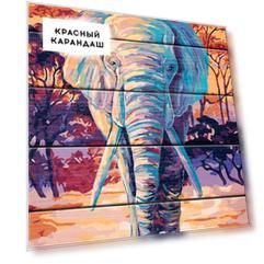 Набор для раскрашивания по номерам (по дереву) "ФРЕЯ" 40х50 см "Саванна"