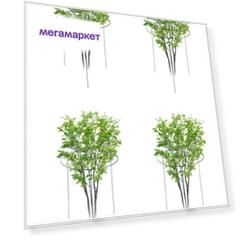 Кустодержатель оцинкованный, круглый (50*70 см), d=50 см, высота 70 см. (Комплект 4 шт)