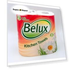 Полотенца бумажные Belux белые двухслойные 110 лист., белый, без запаха 23 х 22 см