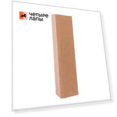 Домоседы Когтеточка (60х27 см) угловая из ковролина для кошек, бежевая