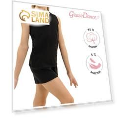 Майка спортивная для гимнастики и танцев Grace Dance, р. 46, цвет чёрный