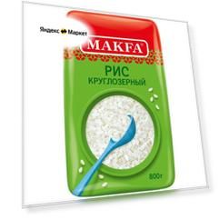 Рис Макфа шлифованный круглозерный, 800 г