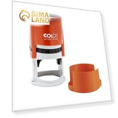 Оснастка для круглой печати автоматическая COLOP Printer R40, диаметр 41.5 мм, с крышкой, корпус оранжевый