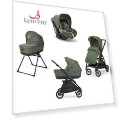 Коляска Electa System Quattro 4 в 1 на шасси Electa Black, Tribeca Green Inglesina