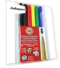 Фломастеры Fish, 6 цветов, смываемые