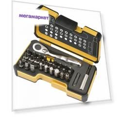 Набор бит Felo SL/PH/PZ/Tx/HEX/TxTR/BH/MS с мини трещоткой в кейсе, 33 шт 05773306