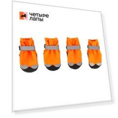 Rurri Ботинки на липучках для собак S оранжевый (унисекс)