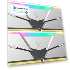 Модуль памяти DDR4 16GB (2*8GB) Netac NTSRD4P32DP-16SC Shadow RGB PC4-25600 3200MHz CL16 1.35V silver with radiator