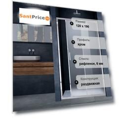 Душевая дверь в нишу Vincea Alpha VDS-3AL120MT 120 см, стекло текстурное, хром