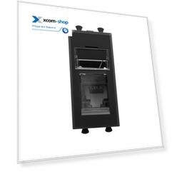 Розетка компьютерная DKC 4412461 RJ-45 модульная, кат.5е, "Черный матовый", 1 модуль, "Avanti"