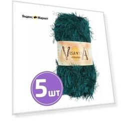 Пряжа Visantia "TRAFKA" 100% полиэстер №0039 т.бирюзовый - 5 мотков по 100 гр
