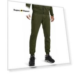Брюки джоггеры Under Armour Sportstyle Joggers, размер LGT, зеленый/черный