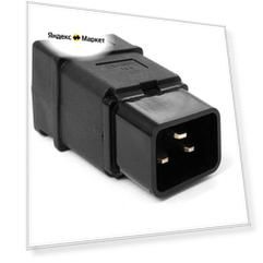 Вилка Lanmaster LAN-IEC-320-C20 IEC 60320 C20 16A 250V black