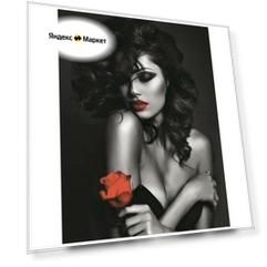 Алмазная мозаика на подрамнике 40x50 см. BoomBoomShop. "Девушка с розой"