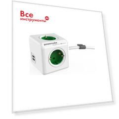 Сетевой удлинитель allocacoc powercube extended usb green 1402gn/deeupc