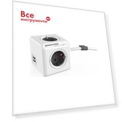 Сетевой удлинитель allocacoc powercube extended usb grey 1402gy/deeupc