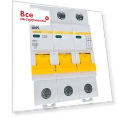 Автомат IEK ВА 47-29 3п C 63А 4.5кА MVA20-3-063-C
