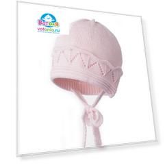Шапка Журавлик, Корона розовый, р.38-40