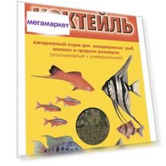 Корм для рыб Аква Меню Коктейль, гранулы, палочки, хлопья, шарики, 20 г
