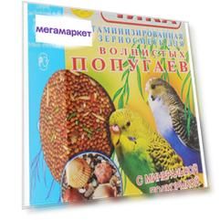 Сухой корм для волнистых попугаев Чика с минеральными добавками, 500 г