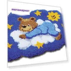 Коврик (ковровая техника) Vervaco Мишка на облаке 55x40 см, 0014358-PN