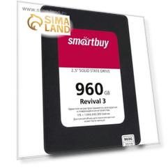 Накопитель SSD SmartBuy Revival3  SB960GB-RVVL3-25SAT3, 960Гб, SATA-III, 2,5", 3D TLC