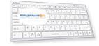 Клавиатура A4Tech Fstyler FBX51C белый USB беспроводная BT/Radio slim Multimedia FBX51C WHITE