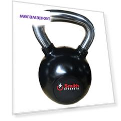Обрезиненная гиря со стальной рукояткой SMITH STRENGTH 28 кг