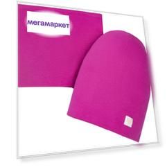 Комплект (шапка, снуд) для девочки, цвет фиолетовый/единорог, размер 50-54
