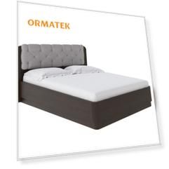 Мягкая Кровать Орматек Wood Home 1 с подъемным механизмом (Ткань: Велюр Венге (сосна) с брашированием/Лофти Серый) 90x200