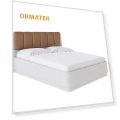 Мягкая Кровать Орматек Wood Home 2 с подъемным механизмом (Экокожа Белая эмаль (сосна) с брашированием/Бронзовый перламутр (5069)) 90x210
