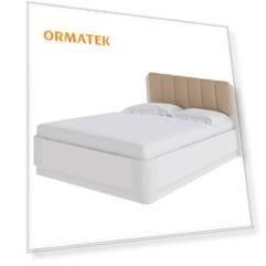 Мягкая Кровать Орматек Wood Home Lite 2 с подъемным механизмом (ЛДСП Белая+экокожа ЛДСП Белый жемчуг/Белая эмаль (сосна)/Бежевый) 160x220
