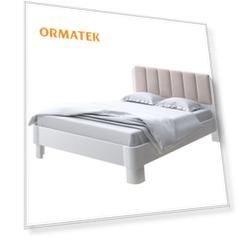 Мягкая Кровать Орматек Wood Home 2 (Ткань: Микрофибра Белая эмаль (сосна) с брашированием/Diva Нюд) 80x220