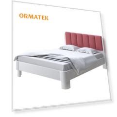 Мягкая Кровать Орматек Wood Home 2 (Ткань: Микрофибра Белая эмаль (сосна) с брашированием/Diva Марсала) 80x220