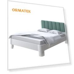Мягкая Кровать Орматек Wood Home 2 (Ткань: Микрофибра Белая эмаль (сосна) с брашированием/Diva Мята) 80x220