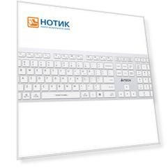 Клавиатура беспроводная A4Tech Fstyler FBX50C, USB, Bluetooth/Wireless, 300 мАч, Белый/Серебристый FBX50C WHITE
