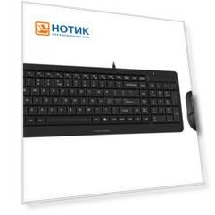 Комплект проводной клавиатура +  мышь A4Tech Fstyler F1512, USB, Черный F1512 BLACK