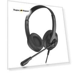 Наушники с микрофоном A4Tech Fstyler FH100U черный 2м накладные USB оголовье FH100U STONE BLACK