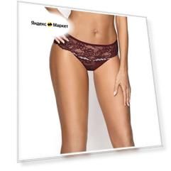Трусы , слипы MAT lingerie, средняя посадка, с ластовицей, размер S/36, коричневый