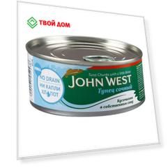 Тунец John West сочный кусочками в собственном соку 120 г