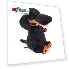 Мягкая игрушка Budi Basa Собака Ваксон в ошейнике, 29 см