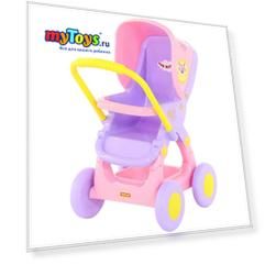 Коляска для кукол прогулочная "Три кота", сиреневая Коляска для кукол прогулочная "Три кота", сиреневая