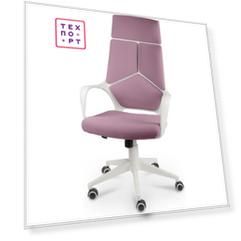 Кресло офисное NORDEN IQ white plastic violet белый пластик/фиолетовая ткань