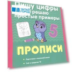 Пишу цифры и решаю простые примеры. Прописи