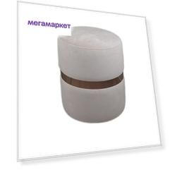 Пуф "Пуфельдом" со стальным кольцом "Desert" кремовый