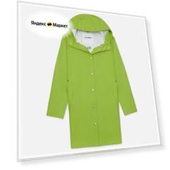 Женская куртка дождевик Stutterheim Mosebacke зелёный, Размер L
