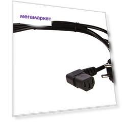 Hyperline Кабель питания PWC-IEC13A-SHM-1.0-BK компьютера Schuko+C13 угловая 3x0.75 432103