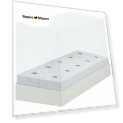 Упаковка для кейкпопсов на 10 шт. с прозрачной крышкой