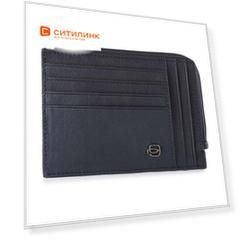 Чехол для кредитных карт Piquadro Black Square PU1243B3R/BLU темно-синий натур.кожа